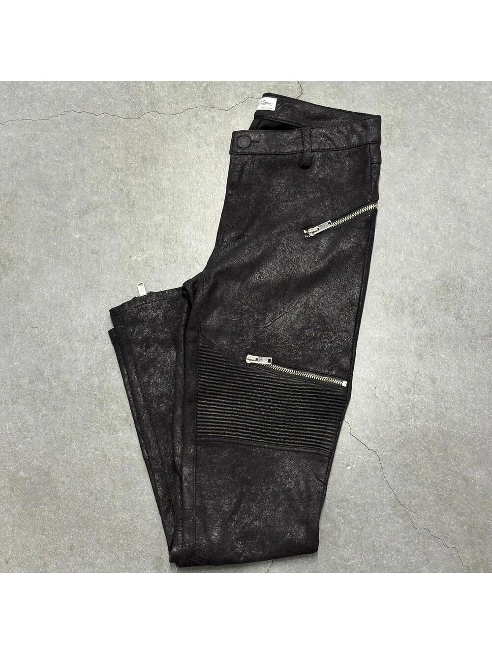 ZARA Woman Faux Suede Biker Pants